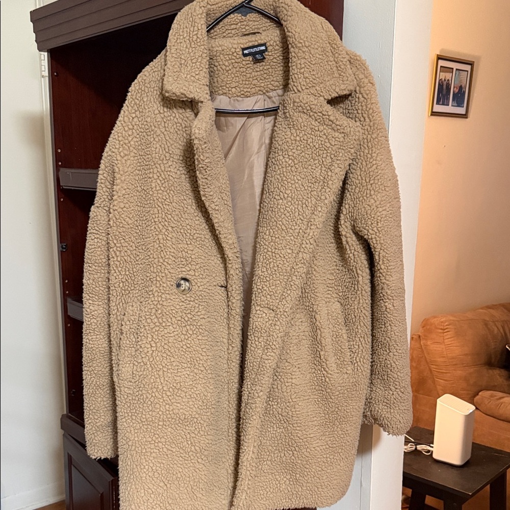 PrettyLittleThing Camel Sherpa Jacket
